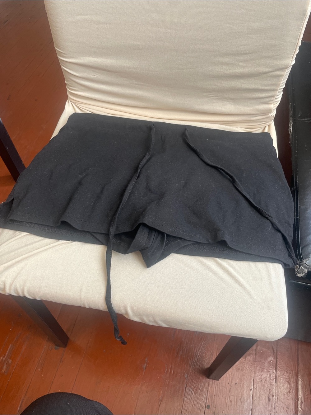 Black Drawstring Skirted Shorts